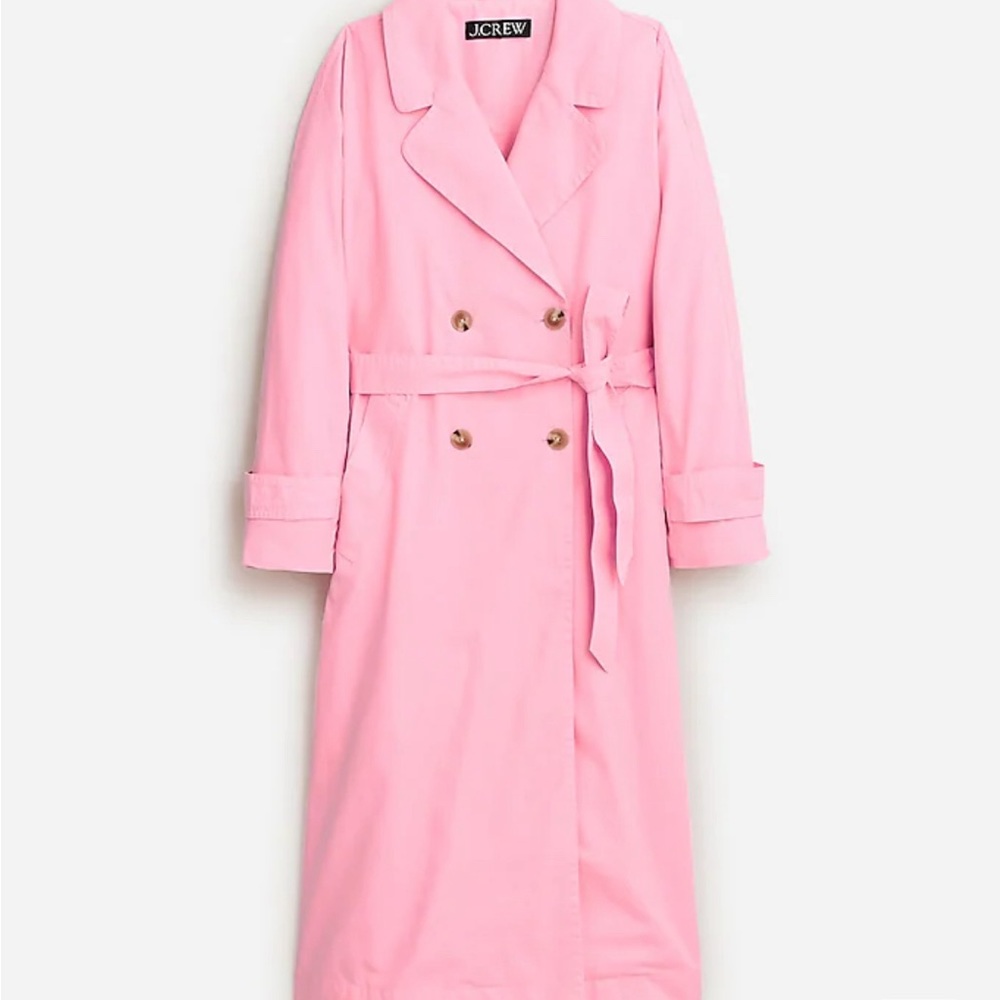 J. Crew Relaxed heritage trench coat in Picador Pink